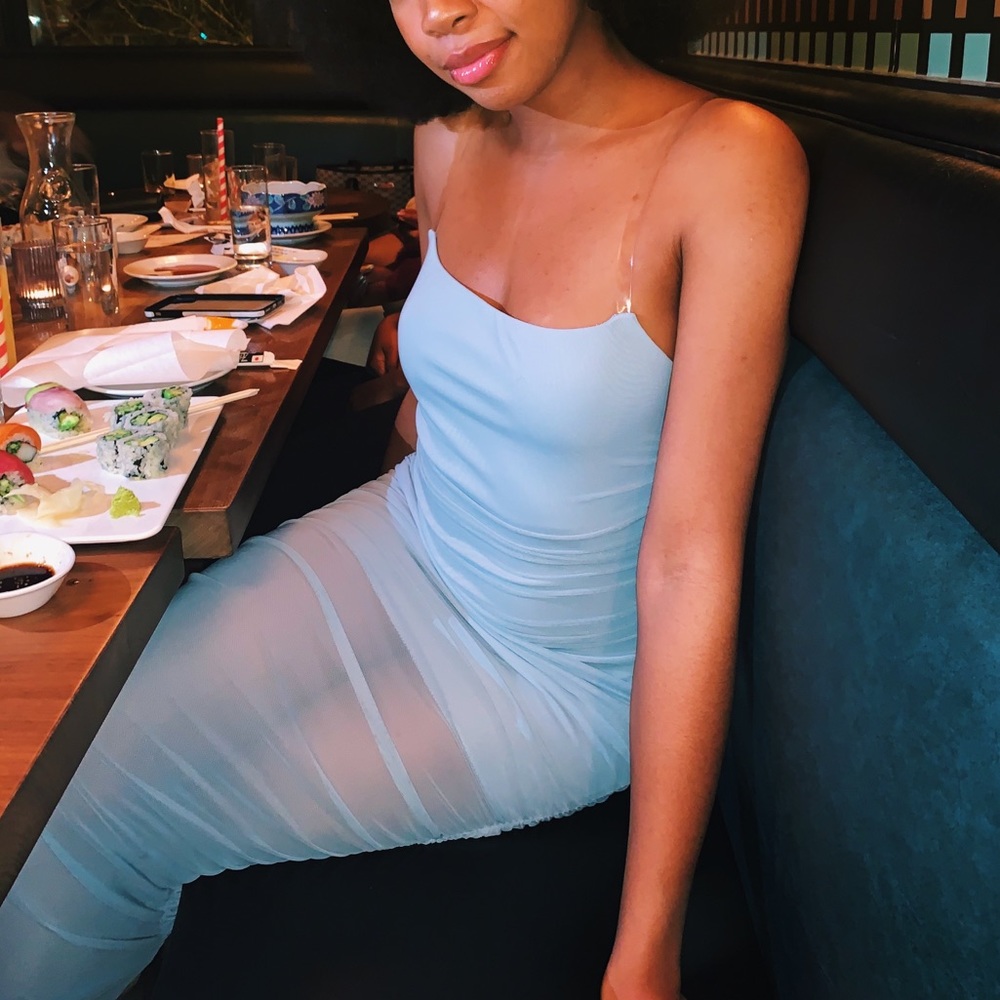 FASHIONOVA: My Money Thick Maxi Dress - Blue